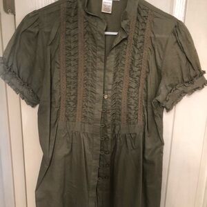 Charlotte Russe Olive Top size Large